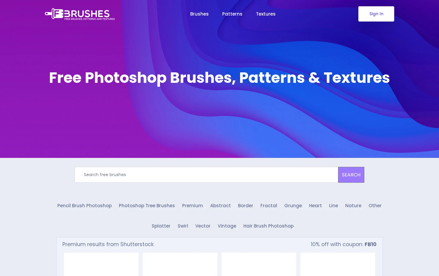 Fbrushes 页面快照